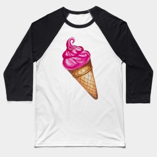 Strawberry Ice Cream Cone Baseball T-Shirt